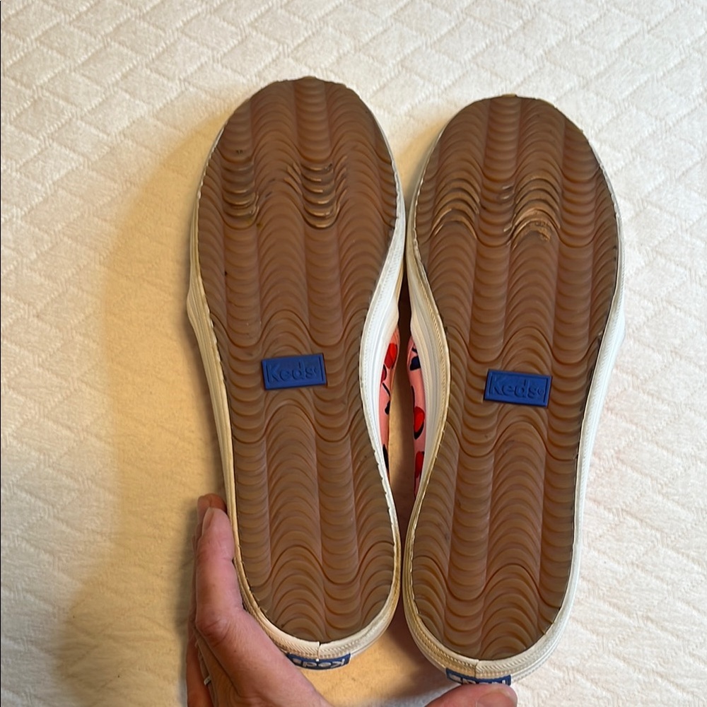 Kate Spade x Ked’s like new Pink and Red Cherry slip on loafers, W size 9 - Picture 10 of 11